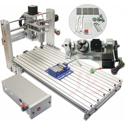 Mini diy cnc router 3060 4 axis 3d cnc engraver wood carving milling machine
