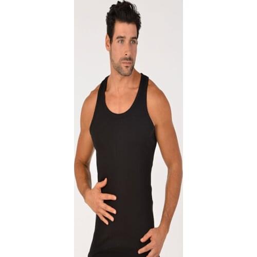 Wide-strapped tank top for men 100% cotton natural soft and durable fabric texture absorbs sweat