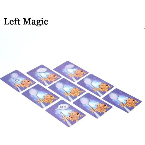 Spoon Cards Set - Card Magic Tricks Special Cards Spoon-Changing Cards Close Up Magic Props Gimmick Toys Children