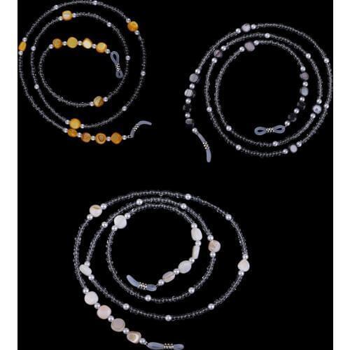 New Fashion Anti Slip Beads String Eyeglass Holder Necklace Eyewear Chain Cord Strap Reading Glasses Rope