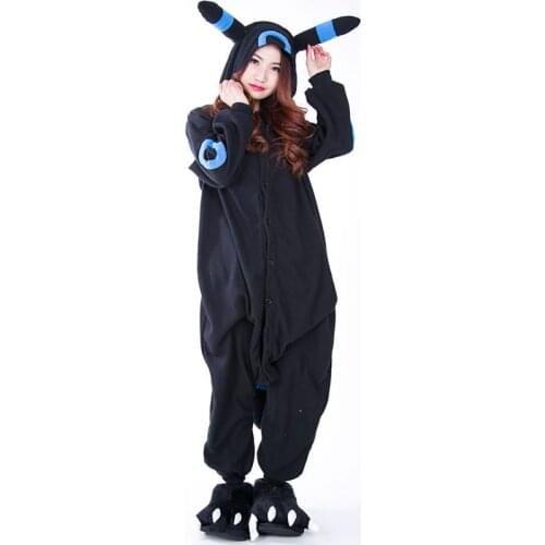 Unisex Winter Garment Cosplay Adult Children Umbreon Onesie Pikachu Pajamas Sleepwear Costume Cartoon Sleepsuit