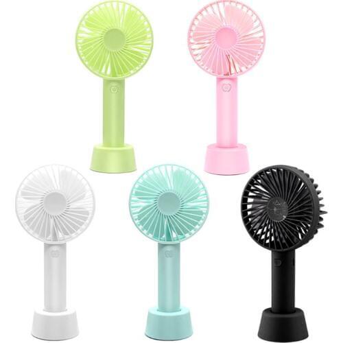 Mini Handheld Fan Portable Rechargeable Battery Operated Cooling Desktop with Base 3 Modes for Home Office Travel Outdoor