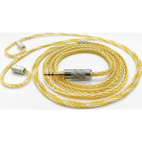 Gold-plated silver plated 8-core mixed 2.5mm 3.5mm 4.4mm headphone upgrade line can be customized MMCX 0.78mm