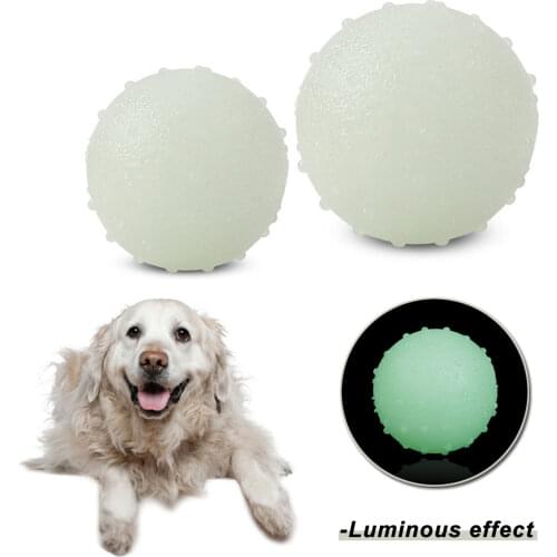 Rubber Dog Balls Toy with Luminous Effect TPR Pet Products for Large Medium Dogs Safety Puppy Stuff Interactive Dog Assessories