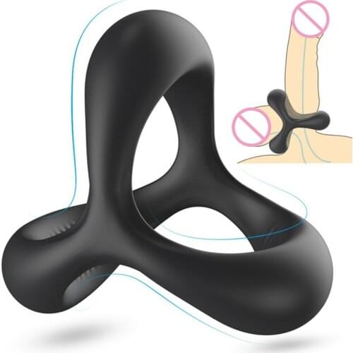 Silicone Penis Ring Adult Men Delay Ejaculation Cock Rings Rubber Penis Enlargement Sex Toys For Man Sex Rings -40