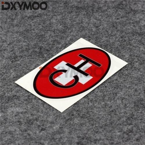 Car Styling Decals National Flag Switzerland Swiss Cross City Country Code CH Car Window Sticker Bumpers 12x7cm
