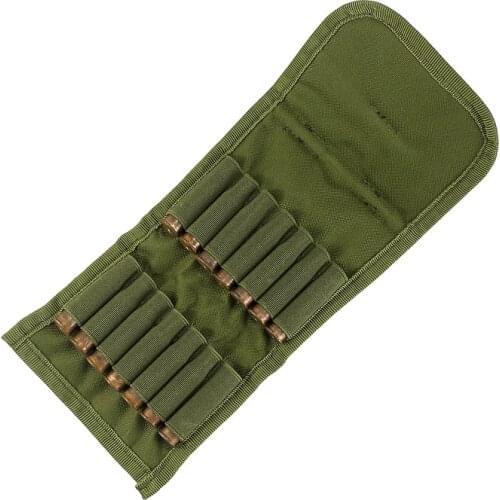 Outdoor Tactical 14 Round Ammo Pouch Foldable Rifle Shell Holder Accessories Carrier Molle Shotgun Cartridge Carrier Bag