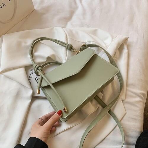 Vintage Women PU Leather Solid Color Shoulder Crossbody Messenger Bag Ladies Small Flap Handbags Purse