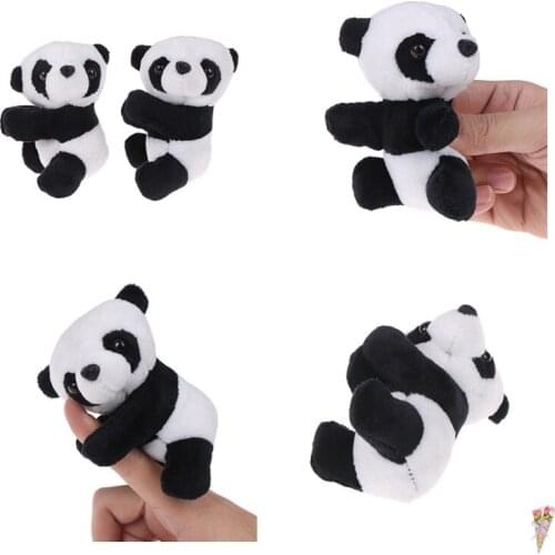 TOYZHIJIA 1Pcs Small Stuffed Animal Toy Curtain Clip Bookmark Notes Souvenir Toys Creative Kids Children Plush Panda Clip