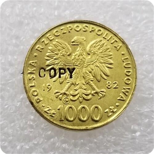 1982 POLAND 1000 ZLOTYCH GOLD POPE JOHN PAUL II Copy