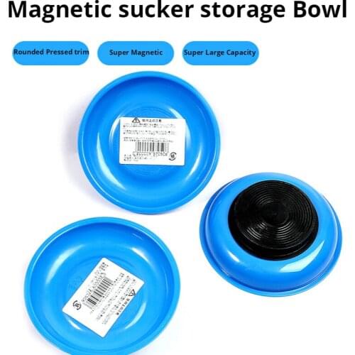 1PC 6 Inch Circle Stainless Steel Magnetic Parts Bowl Tool Tray Nuts Bolts Screws Part Tray Storage Magnetic Bowl Auto Tools
