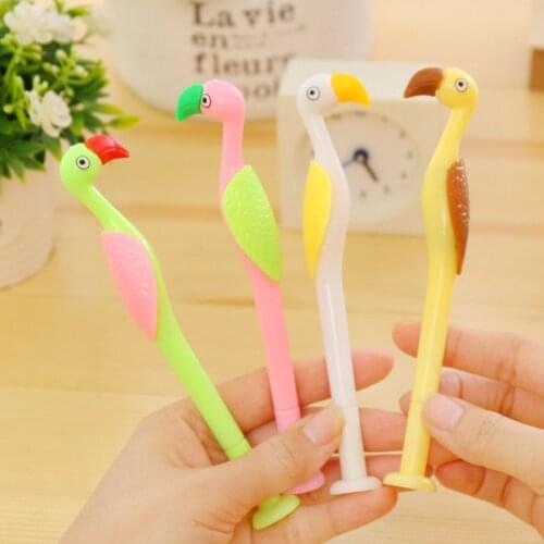 1 Pcs/lot Kawaii ostrich 0.35mm Gel Pen Office Novelty Cute Ball-Point Pens School Supplies Free shipping