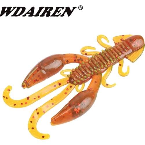 5Pcs Worm Shrimp Soft Lures Jigging Wobblers 5cm 2g Fishing Swivel Bass Salt Smell Rubber Artificial Bait Swimbait Tackle
