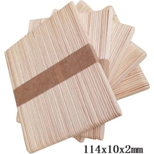 100PCS Woman Wooden Body Hair Removal Sticks Wax Waxing Disposable Sticks Beauty Toiletry Kits Wood Tongue Depressor Spatula