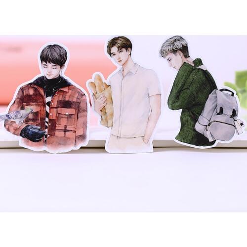 15pcs Creative cute self-made fashion boy sticker scrapbooking stickers /decorative sticker /DIY craft photo albums