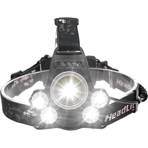 1600LM Rechargeable USB Headlamp Outdoor Bicycle Headlight 4 Switch Modes T6+4XPE White Light Mechanical Zoom Lightlamp For18650
