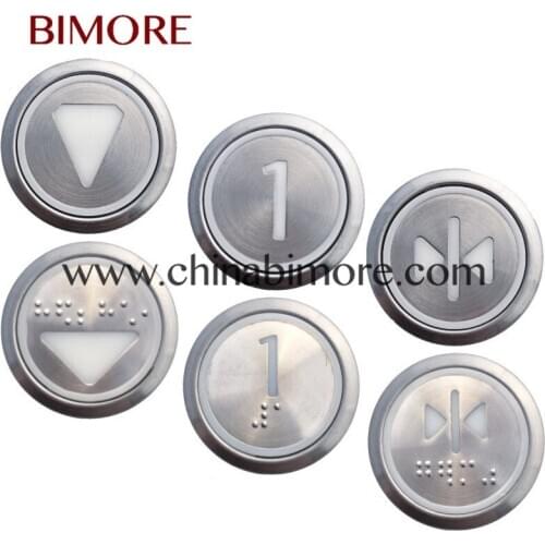 50PCS Elevator push button KDS300 KDS50 red / blue / white light with/without braille