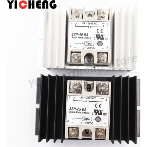 1pcs aluminum single-phase solid state relay SSR radiator base large radiator 25A to 100A