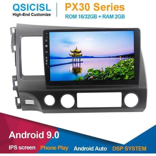 Android 9.0 car radio multimedia player for Honda Civic 2006-2011 quad core 1 din 10.1" car dvd gps navigation stereo Bluetooth