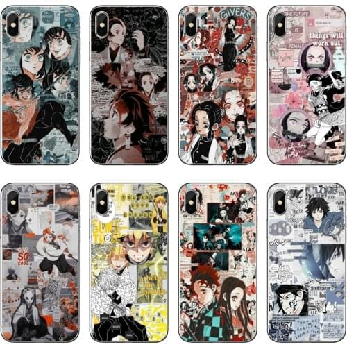 Aesthetic Demon Slayer Anime Accessories Phone Case For Xiaomi Mi 11 Note 10 10T 9 9T 8 Pro A2 Lite A3 A1 Poco F1 F2 M3 X3 NFC
