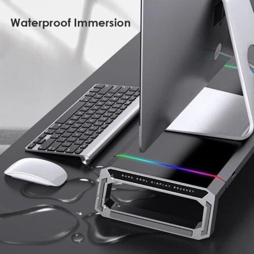 RGB Desktop Monitor Holder 4 USB 2.0 Laptop Stand Computer Screen Riser