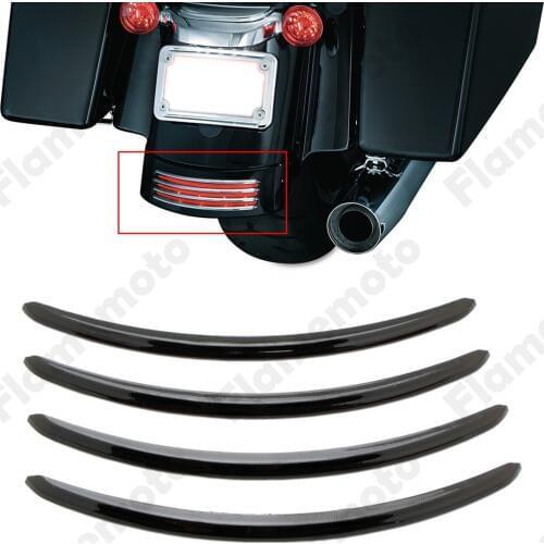 Motorcycle Parts Black Rear Fender Accents Trim For Harley Street Glide 2006-2017 Road Glide 2010 2011-2015 2016 2017 UNDEFINED