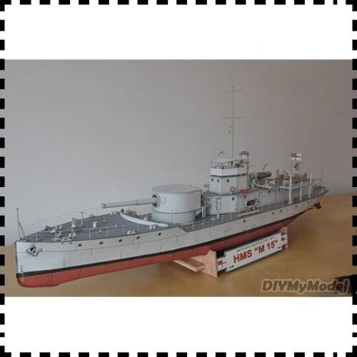 DIYMyModeI British M15 patrol boat 1:100 DIY Handcraft Paper Model Kit Handmade Toy Puzzles Gift Movie prop
