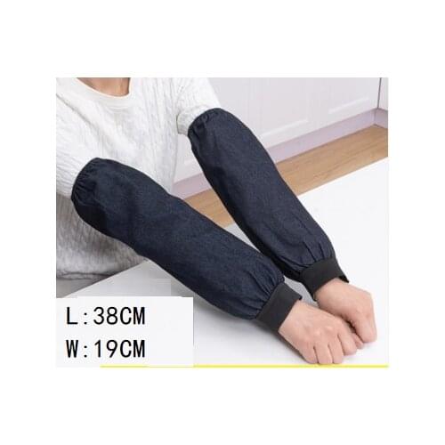 Denim sleeve length men and women work sleeve factory welding anti-fouling wear-resistant labor protection sleeve head