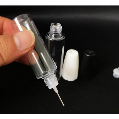 50pcs New PET e liquid Refillable bottle 10ml 15ml plastic empty long thin needle dropper bottle for eGo Vapor E Juice