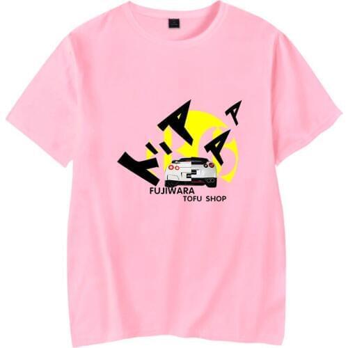 Nissan GT-R Print T-shirts Movie Initial D T-shirt Men Women Fashion Hip Hop T-shirts Car Enthusiasts Personality Cotton T-shirt