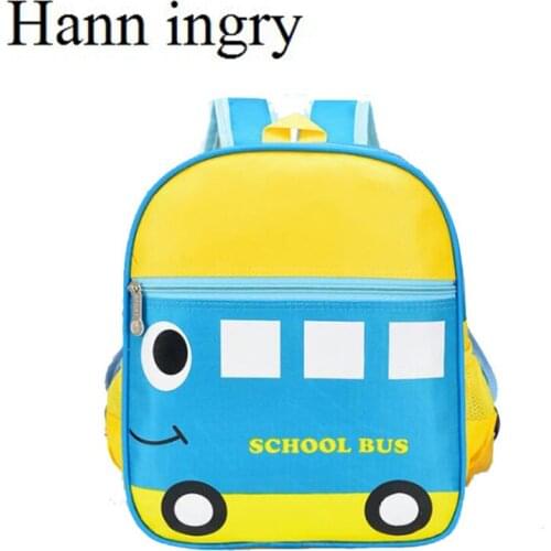 HANN INGRY Kindergarten Schoolbag Cute Cartoon Pattern Bag Light Weight Shoulder Bag Candy Color Large Capacity Schoolbag H11D
