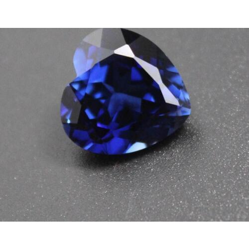 Heart shape blue stone faceted stones aaaaa loose stones corundum bright colorful fashion women jewelry making diy