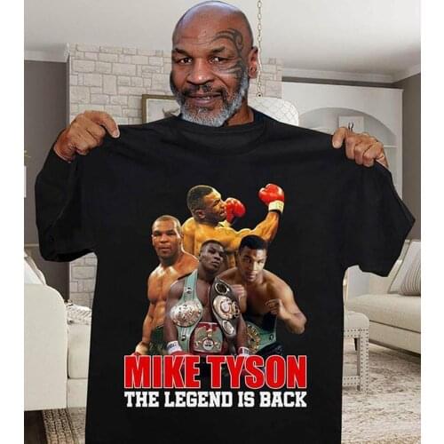 The Legend Is Back. Unique Design Boxing Champion Mike Tyson T-Shirt. Summer Cotton Short Sleeve O-Neck Mens T Shirt New S-3XL