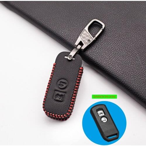 Leather Key Shell Case Cover For Honda PCX 150 hybrid X-ADV SH125 Scoopy SH300 Forza 125 Motor Scooter 2 Button