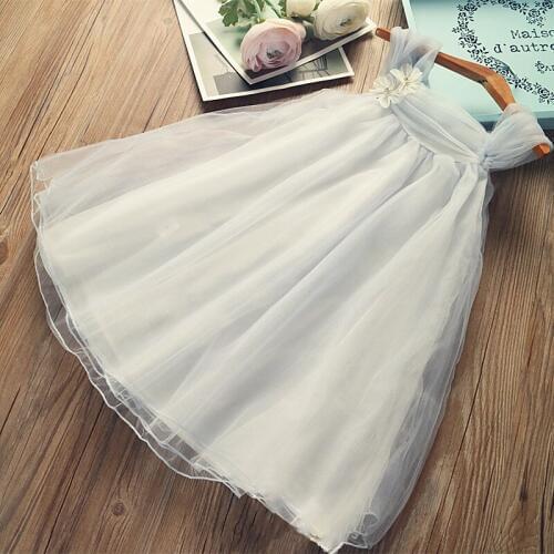 2019 Summer New Girls Dress Mesh Pettiskirt Princess Dress Flower Comfortable For 4-13 Y
