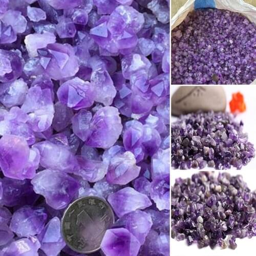 Natural Raw Amethyst Quartz Purple Crystal Cluster Healing Stones Specimen Home Decoration Crafts Decoration Ornament