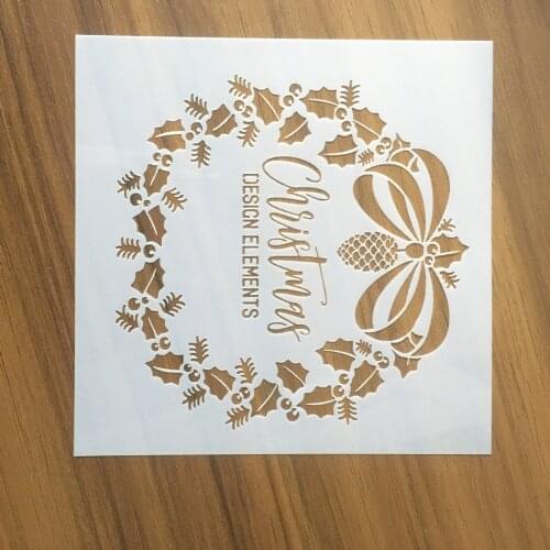 New Garland Gift Box Printing Mould Cake Spray Mould Openwork Sugar Powder Screen Baking Tools Student Painting Graffiti Mould