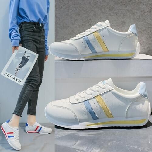 2021 Spring New Womens Korean-Style Casual Sneakers Student White Shoes Womens Running Shoes Shoes Woman
