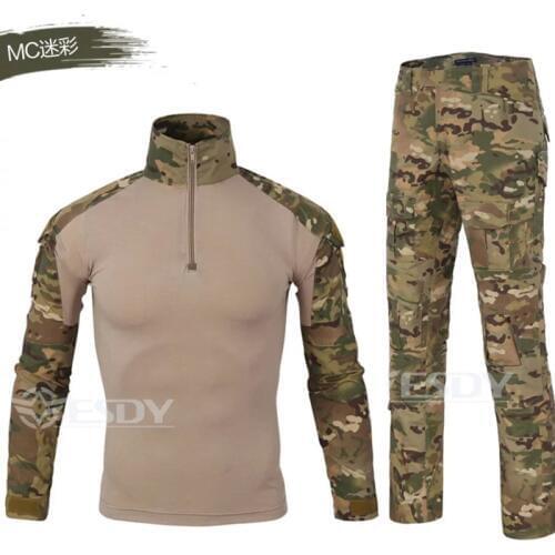 New Men Military Tactical Suit Mens Quality Breathable Camouflage Clothing for Outdoor Hunting Trekking Combat Shirt Cargo Pants