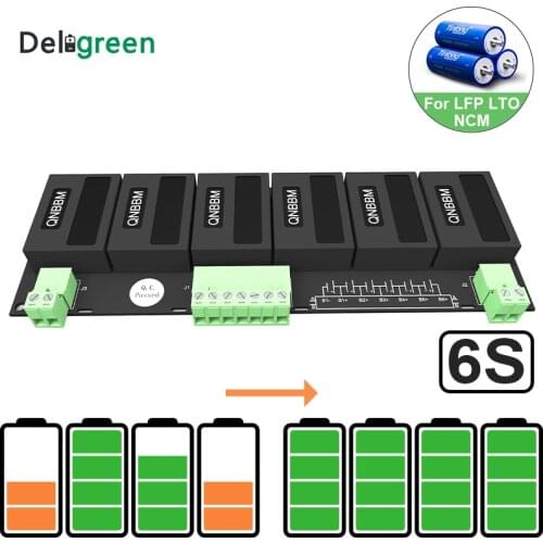 QNBBM 6S Active Balancer Lifepo4 Lipo LTO Balancer for 18V 24V LiNCM Li-ion Battery Bank Solar Panel