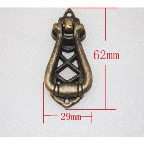 Chinese Vintage Alloy Cabinet Knobs and Handles Knobs Kitchen Drawer Cupboard Ring Pull Handles Furniture Fittings,29*62mm,8Pcs