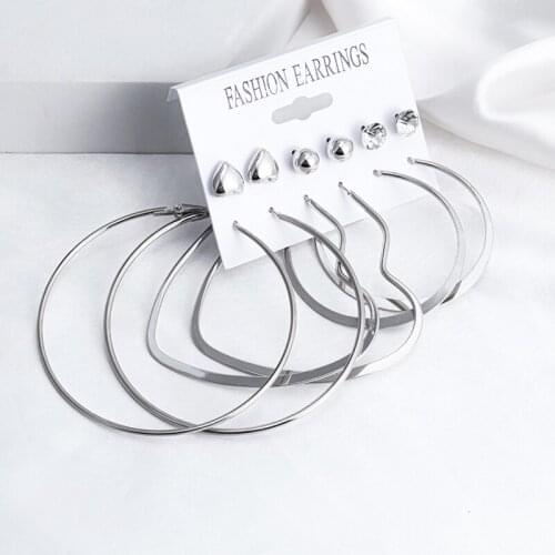 XP 2021 Double Heart Hoop Earrings for women Geometric Hanging Earrings Female Fashion Modern Jewelry Oorbellen Accessories