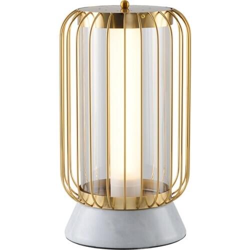 Modern Gold Bird Cage Table Lamp Bar Villa Hotel Decor Living Room Bedroom Bedside Desk Light TA225