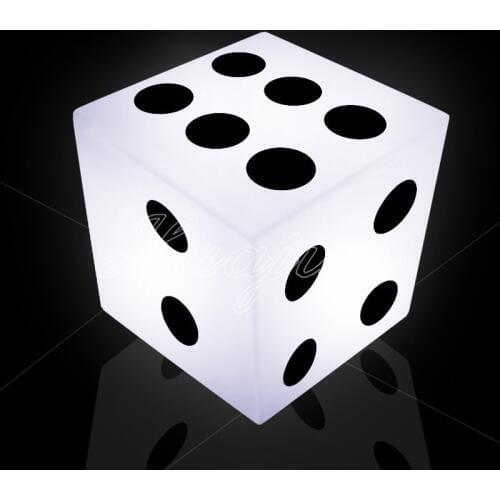 Bar LED light-emitting furniture rechargeable bar chair creative personality square dice stool gold party chair over bar stools