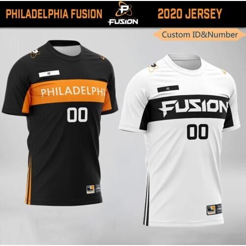 OWL Team Philadelphia Fusion Uniform Jerseys Fans Game Tshirt Custom ID T-shirt For Men Women Customized Name Tees Shirt