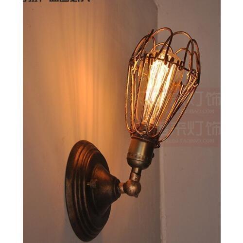 Vintage Industrial Wall Lamp Light Iron Wall Sconces Lighting for Bedroom Kitchen Corridor Flute Retro Style Bedside Lamp