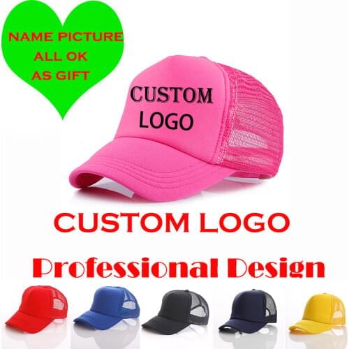Factory Price! Free Custom Logo Baseball Cap Personality DIY Design Trucker Hat Adjustable Sun Hats For Men Women Dad Hat gorras