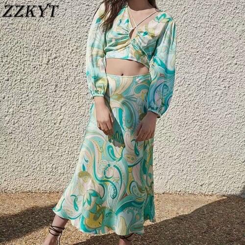 2021 Women Summer Fashion Midi Skirt Vintage Print A Line Streetwear Ladies Skirts Casual Beach Style Faldas Vestidos Mujer