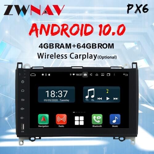 ZWNAV Carplay Android 10 screen Car Multimedia DVD Player for BENZ B200 W169 Benz B-W245 Benz Viano Benz Vito