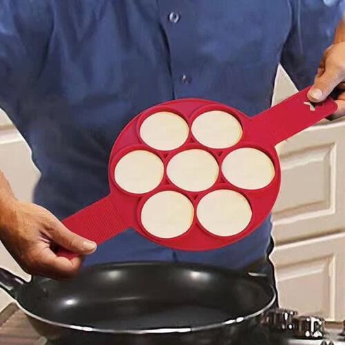 1PC 7 Holes Nonstick Pancake Maker Egg Ring Maker Kitchen Perfect Pancakes Easy Flip Breakfast Omelette Tools OK 0514
